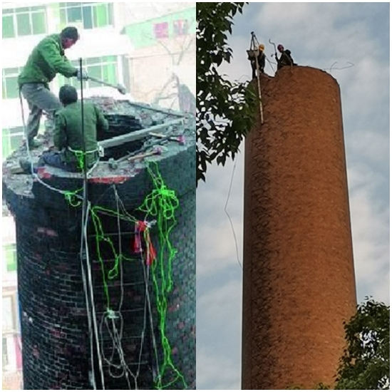 南京烟囱拆除公司锅炉烟囱人工拆除专业技能