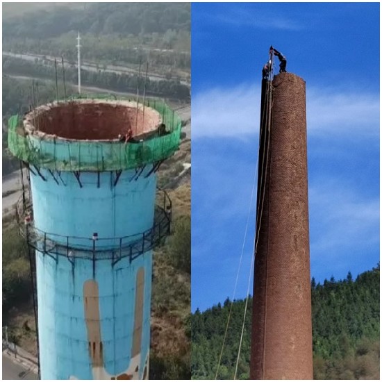 赣州烟囱人工拆除：环保与安全拆除技术的应用