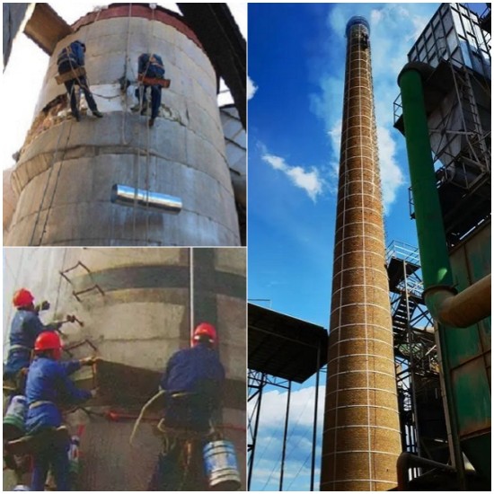 蚌埠烟囱维修公司:根据现场制定科学合理的维修方案