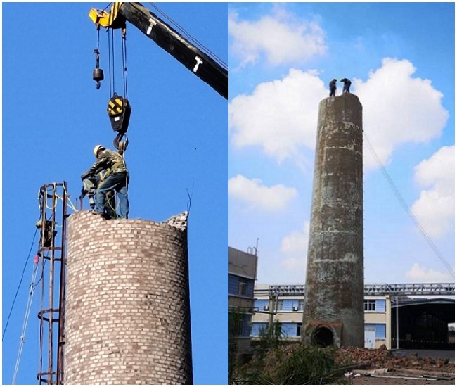 杭州烟囱拆除:选择专业,安全,可靠的拆除服务